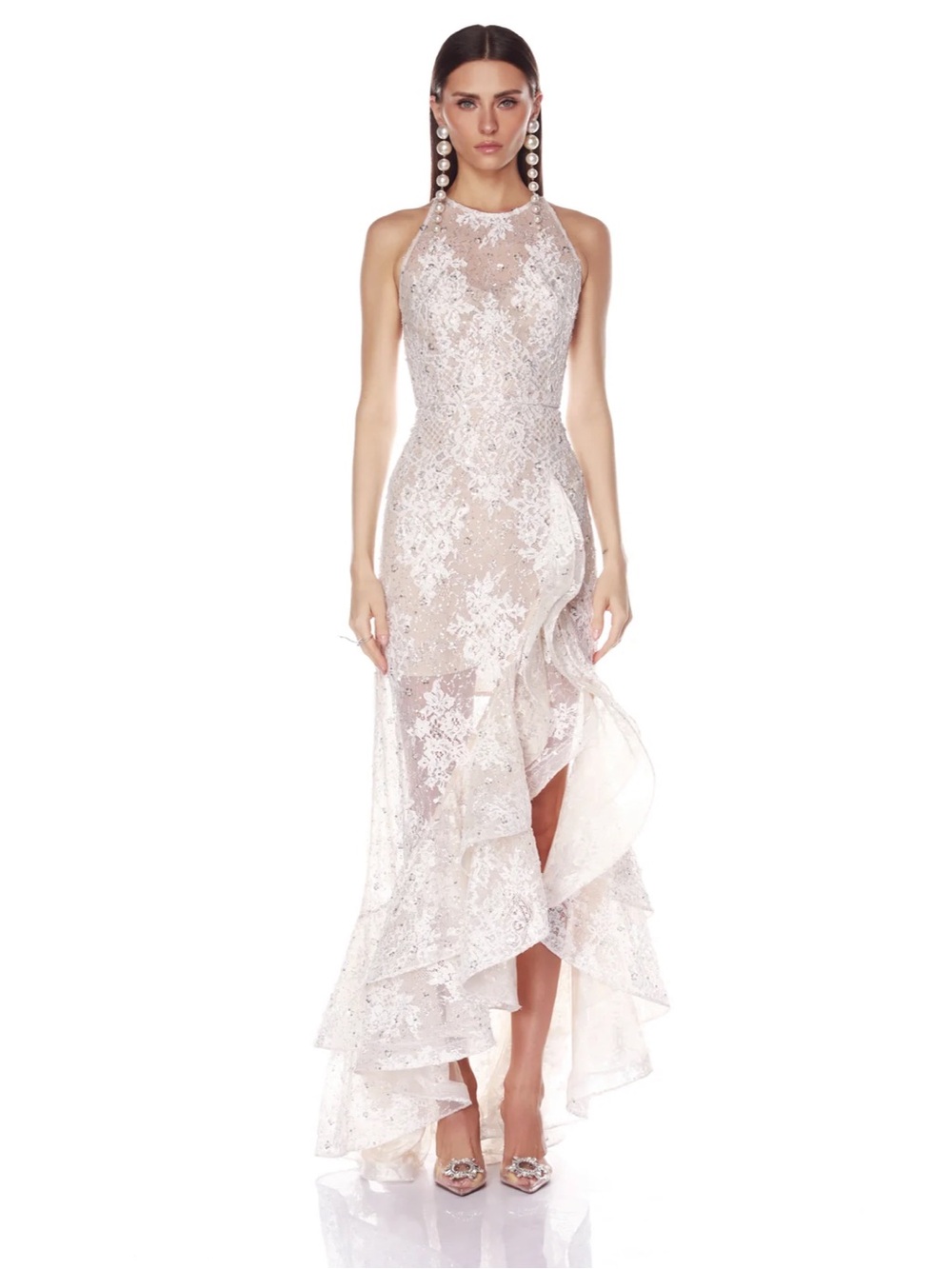 Bronx and Banco Secilia Sequence  High-Low Dress XS NEW $650